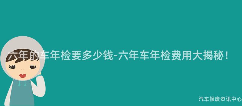 六年的车年检要多少钱-六年车年检费用大揭秘！