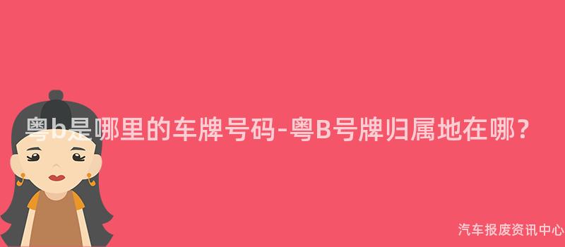 粤b是哪里的车牌号码-粤B号牌归属地在哪？