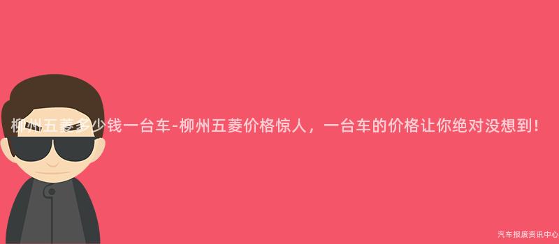 柳州五菱多少钱一台车-柳州五菱价格惊人，一台车的价格让你绝对没想到！