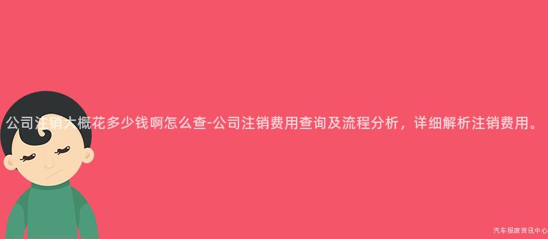 公司注销大概花多少钱啊怎么查-公司注销费用查询及流程分析，详细解析注销费用。