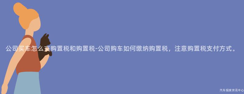 公司买车怎么交购置税和购置税-公司购车如何缴纳购置税，注意购置税支付方式。