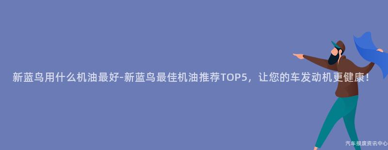 新蓝鸟用什么机油最好-新蓝鸟最佳机油推荐TOP5，让您的车发动机更健康！