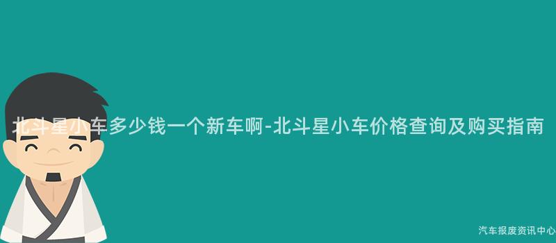 北斗星小车多少钱一个新车啊-北斗星小车价格查询及购买指南