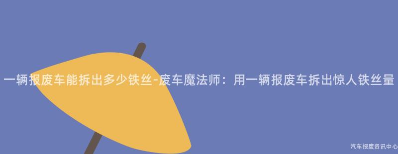 一辆报废车能拆出多少铁丝-废车魔法师：用一辆报废车拆出惊人铁丝量