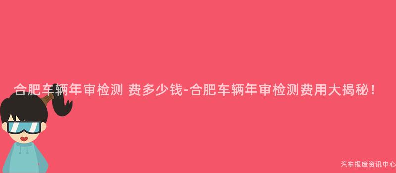 合肥车辆年审检测 费多少钱-合肥车辆年审检测费用大揭秘！